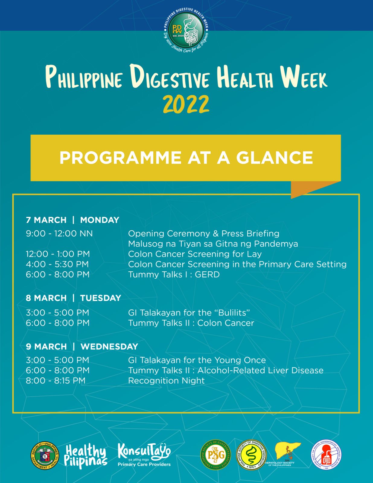 Philippine Digestive Health Week 2022 Program At A Glance Hepatology