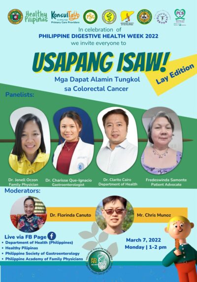 Usapang Isaw! Lay Edition – Hepatology Society of the Philippines